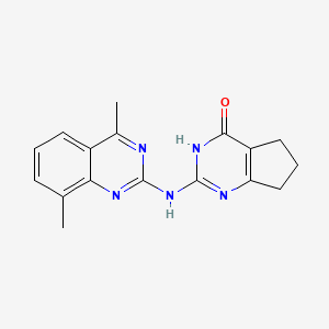 2-[(4,8-dimethylquinazolin-2-yl)amino]-3,5,6,7-tetrahydro-4H-cyclopenta[d]pyrimidin-4-one