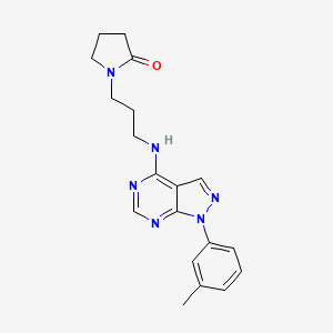 1-[3-(1-m-Tolyl-1H-pyrazolo[3,4-d]pyrimidin-4-ylamino)-propyl]-pyrrolidin-2-one