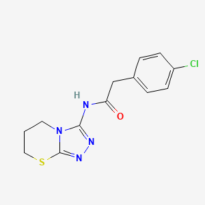 2-(4-chlorophenyl)-N-(6,7-dihydro-5H-[1,2,4]triazolo[3,4-b][1,3]thiazin-3-yl)acetamide