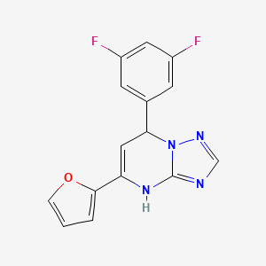 molecular formula C15H10F2N4O B11031875 7-(3,5-Difluorophenyl)-5-(2-furyl)-4,7-dihydro[1,2,4]triazolo[1,5-a]pyrimidine 