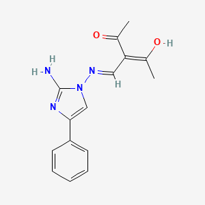 3-{[(2-amino-4-phenyl-1H-imidazol-1-yl)amino]methylidene}pentane-2,4-dione