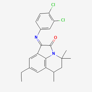 (1E)-1-[(3,4-dichlorophenyl)imino]-8-ethyl-4,4,6-trimethyl-5,6-dihydro-4H-pyrrolo[3,2,1-ij]quinolin-2(1H)-one