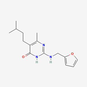 molecular formula C15H21N3O2 B11031922 2-[(2-furylmethyl)amino]-5-isopentyl-6-methyl-4(3H)-pyrimidinone 