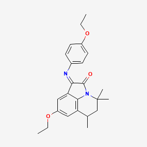 (1E)-8-ethoxy-1-[(4-ethoxyphenyl)imino]-4,4,6-trimethyl-5,6-dihydro-4H-pyrrolo[3,2,1-ij]quinolin-2(1H)-one