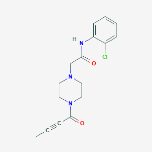 molecular formula C16H18ClN3O2 B11031941 2-(4-(But-2-ynoyl)piperazin-1-yl)-N-(2-chlorophenyl)acetamide 