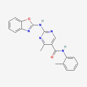 molecular formula C20H17N5O2 B11031943 2-(1,3-benzoxazol-2-ylamino)-4-methyl-N-(2-methylphenyl)pyrimidine-5-carboxamide 