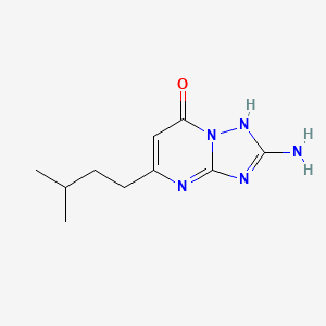 molecular formula C10H15N5O B11031944 2-Amino-5-isopentyl[1,2,4]triazolo[1,5-A]pyrimidin-7(4H)-one 