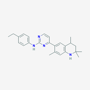 molecular formula C25H30N4 B11031978 N-(4-ethylphenyl)-4-(2,2,4,7-tetramethyl-1,2,3,4-tetrahydroquinolin-6-yl)pyrimidin-2-amine 