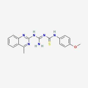 1-{(E)-amino[(4-methylquinazolin-2-yl)amino]methylidene}-3-(4-methoxyphenyl)thiourea