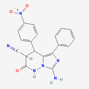 7-Amino-4-(4-nitrophenyl)-2-oxo-5-phenyl-1,2,3,4-tetrahydroimidazo[1,5-b]pyridazine-3-carbonitrile