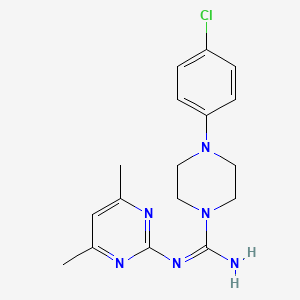 4-(4-Chlorophenyl)-N-(4,6-dimethyl-2-pyrimidinyl)tetrahydro-1(2H)-pyrazinecarboximidamide