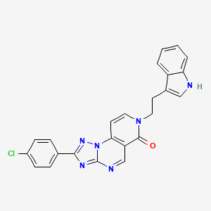 molecular formula C24H17ClN6O B11031993 2-(4-chlorophenyl)-7-[2-(1H-indol-3-yl)ethyl]pyrido[3,4-e][1,2,4]triazolo[1,5-a]pyrimidin-6(7H)-one 