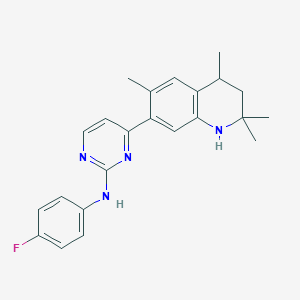 molecular formula C23H25FN4 B11031998 N-(4-fluorophenyl)-4-(2,2,4,6-tetramethyl-1,2,3,4-tetrahydroquinolin-7-yl)pyrimidin-2-amine 