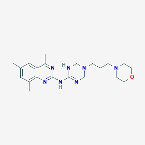 4,6,8-trimethyl-N-{5-[3-(morpholin-4-yl)propyl]-1,4,5,6-tetrahydro-1,3,5-triazin-2-yl}quinazolin-2-amine