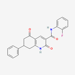 N-(2-fluorophenyl)-2,5-dioxo-7-phenyl-1,2,5,6,7,8-hexahydroquinoline-3-carboxamide