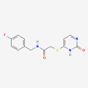 N-(4-fluorobenzyl)-2-((2-oxo-1,2-dihydropyrimidin-4-yl)thio)acetamide