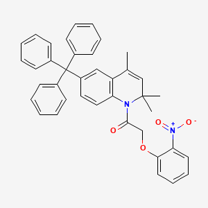 molecular formula C39H34N2O4 B11032063 2-(2-nitrophenoxy)-1-(2,2,4-trimethyl-6-tritylquinolin-1(2H)-yl)ethanone 