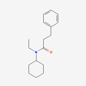 N-cyclohexyl-N-ethyl-3-phenylpropanamide