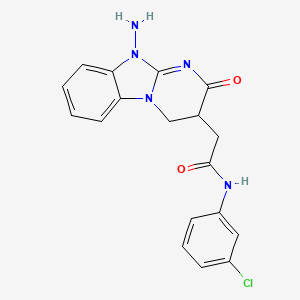 2-(10-amino-2-oxo-2,3,4,10-tetrahydropyrimido[1,2-a]benzimidazol-3-yl)-N-(3-chlorophenyl)acetamide