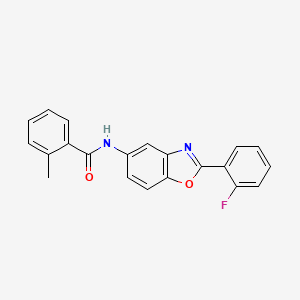 N-[2-(2-fluorophenyl)-1,3-benzoxazol-5-yl]-2-methylbenzamide