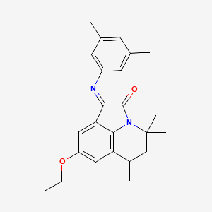 (1E)-1-[(3,5-dimethylphenyl)imino]-8-ethoxy-4,4,6-trimethyl-5,6-dihydro-4H-pyrrolo[3,2,1-ij]quinolin-2(1H)-one