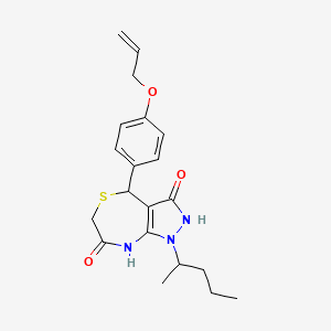 7-hydroxy-1-(pentan-2-yl)-4-[4-(prop-2-en-1-yloxy)phenyl]-1,2,4,6-tetrahydro-3H-pyrazolo[3,4-e][1,4]thiazepin-3-one