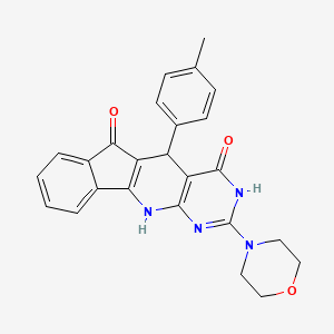 2-(4-methylphenyl)-6-morpholin-4-yl-5,7,9-triazatetracyclo[8.7.0.03,8.011,16]heptadeca-1(10),3(8),6,11,13,15-hexaene-4,17-dione