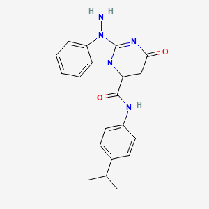 10-amino-2-oxo-N-[4-(propan-2-yl)phenyl]-2,3,4,10-tetrahydropyrimido[1,2-a]benzimidazole-4-carboxamide