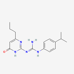 molecular formula C17H23N5O B11032183 1-(6-Oxo-4-propyl-1,6-dihydropyrimidin-2-yl)-3-[4-(propan-2-yl)phenyl]guanidine 