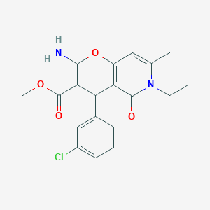 methyl 2-amino-4-(3-chlorophenyl)-6-ethyl-7-methyl-5-oxo-5,6-dihydro-4H-pyrano[3,2-c]pyridine-3-carboxylate