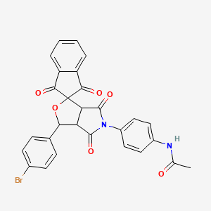 N-{4-[3-(4-bromophenyl)-1',3',4,6-tetraoxo-1',3',3a,4,6,6a-hexahydrospiro[furo[3,4-c]pyrrole-1,2'-inden]-5(3H)-yl]phenyl}acetamide