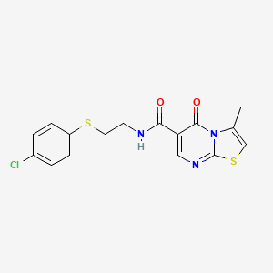 N-{2-[(4-chlorophenyl)sulfanyl]ethyl}-3-methyl-5-oxo-5H-[1,3]thiazolo[3,2-a]pyrimidine-6-carboxamide