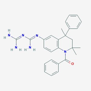 molecular formula C27H30N6O B11032255 N-[2,2,4-trimethyl-4-phenyl-1-(phenylcarbonyl)-1,2,3,4-tetrahydroquinolin-6-yl]imidodicarbonimidic diamide 