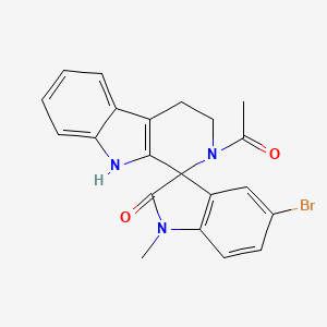 2-acetyl-5'-bromo-1'-methyl-2,3,4,9-tetrahydrospiro[beta-carboline-1,3'-indol]-2'(1'H)-one