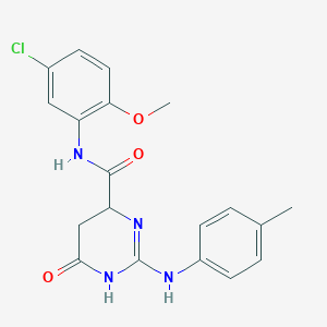 N-(5-chloro-2-methoxyphenyl)-2-[(4-methylphenyl)amino]-6-oxo-3,4,5,6-tetrahydropyrimidine-4-carboxamide