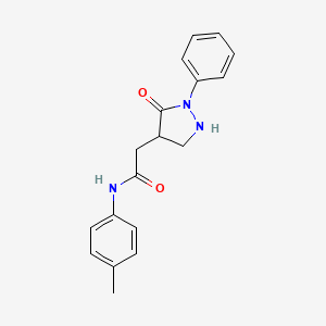 N-(4-methylphenyl)-2-(5-oxo-1-phenylpyrazolidin-4-yl)acetamide