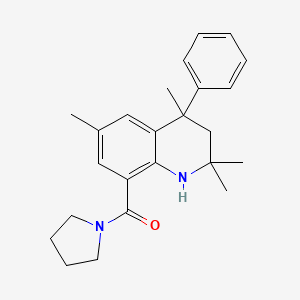 1-Pyrrolidinyl(2,2,4,6-tetramethyl-4-phenyl-1,2,3,4-tetrahydro-8-quinolinyl)methanone