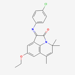 (1E)-1-[(4-chlorophenyl)imino]-8-ethoxy-4,4,6-trimethyl-4H-pyrrolo[3,2,1-ij]quinolin-2(1H)-one