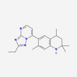 6-(2-Ethyl[1,2,4]triazolo[1,5-a]pyrimidin-7-yl)-2,2,4,7-tetramethyl-1,2,3,4-tetrahydroquinoline