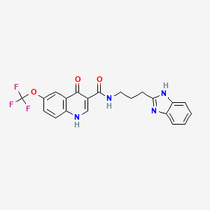 N-(3-(1H-benzo[d]imidazol-2-yl)propyl)-4-hydroxy-6-(trifluoromethoxy)quinoline-3-carboxamide