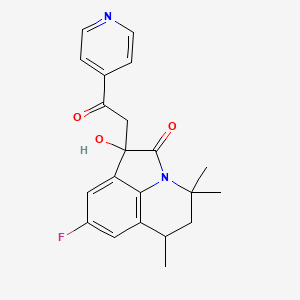 8-fluoro-1-hydroxy-4,4,6-trimethyl-1-[2-oxo-2-(pyridin-4-yl)ethyl]-5,6-dihydro-4H-pyrrolo[3,2,1-ij]quinolin-2(1H)-one