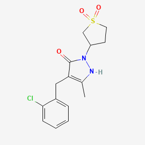 4-(2-chlorobenzyl)-1-(1,1-dioxidotetrahydrothiophen-3-yl)-3-methyl-1H-pyrazol-5-ol