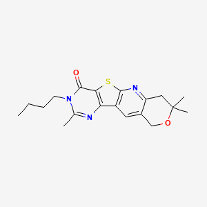 molecular formula C19H23N3O2S B11032423 14-butyl-5,5,13-trimethyl-6-oxa-17-thia-2,12,14-triazatetracyclo[8.7.0.03,8.011,16]heptadeca-1,3(8),9,11(16),12-pentaen-15-one 