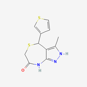 3-methyl-4-(thiophen-3-yl)-4,6-dihydro-1H-pyrazolo[3,4-e][1,4]thiazepin-7-ol