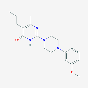 molecular formula C19H26N4O2 B11032452 2-[4-(3-methoxyphenyl)piperazin-1-yl]-6-methyl-5-propylpyrimidin-4(3H)-one CAS No. 886153-87-3