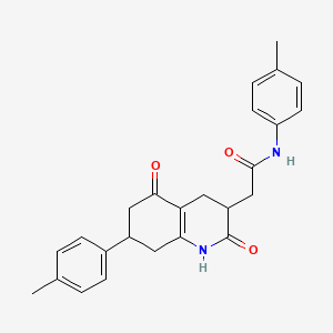 N-(4-methylphenyl)-2-[7-(4-methylphenyl)-2,5-dioxo-1,2,3,4,5,6,7,8-octahydroquinolin-3-yl]acetamide