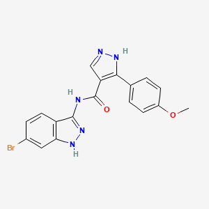 molecular formula C18H14BrN5O2 B11032491 N-(6-bromo-1H-indazol-3-yl)-5-(4-methoxyphenyl)-1H-pyrazole-4-carboxamide 