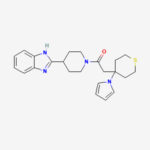 1-[4-(1H-benzimidazol-2-yl)piperidin-1-yl]-2-[4-(1H-pyrrol-1-yl)tetrahydro-2H-thiopyran-4-yl]ethanone