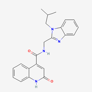 2-hydroxy-N-{[1-(2-methylpropyl)-1H-benzimidazol-2-yl]methyl}quinoline-4-carboxamide