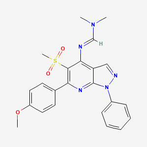 N'-[6-(4-methoxyphenyl)-5-(methylsulfonyl)-1-phenyl-1H-pyrazolo[3,4-b]pyridin-4-yl]-N,N-dimethylimidoformamide